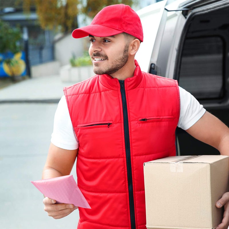 Metronic 4x8 Inch Bubble Mailer 50 Pack, Waterproof Self Seal Adhesive Shipping Bags, Cushioning Padded Envelopes for Shipping, Mailing, Packaging, Light Pink Bulk #000, Bubble Mailers Usable Size 4x7 - Image 5