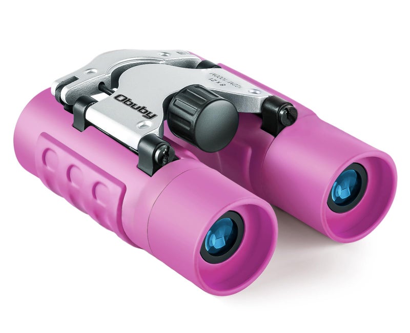 OBUBY Real Binoculars for Kids Gifts for 3-12 Years Boys Girls 8x21 High-Resolution Optics Mini Compact Binocular Toys Shockproof Folding Small Telescope for Bird Watching,Travel, Camping, Purple - Image 1