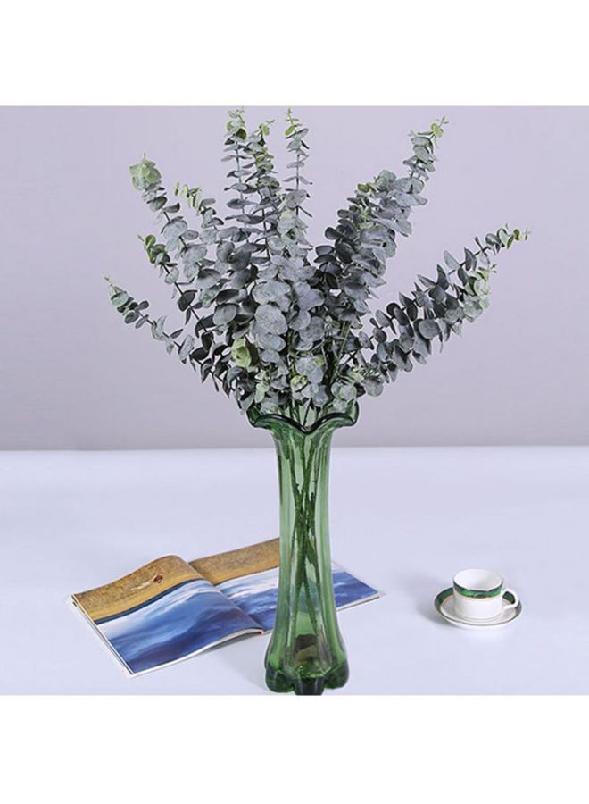 NIBEMINENT Artificial Eucalyptus Leaf Shrubs Purplish Green 18x8x18cm  - Image 2
