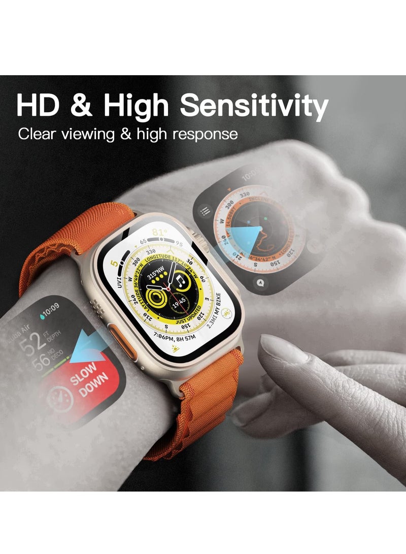Jetech Screen Protector for Apple Watch Ultra 49mm Tempered Glass, HD Clear 3 Pack - Image 5