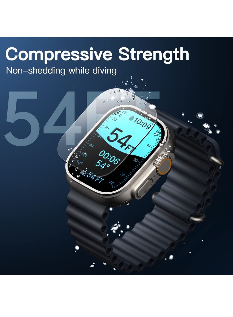 Jetech Screen Protector for Apple Watch Ultra 49mm Tempered Glass, HD Clear 3 Pack - Image 2