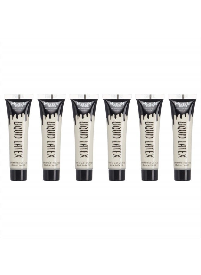 Moon Terror Pro FX Liquid Latex - 0.50fl oz x6 - SFX Make up for Halloween, Works with Fake Blood & Face Paint - Special Effects Make up - Image 1