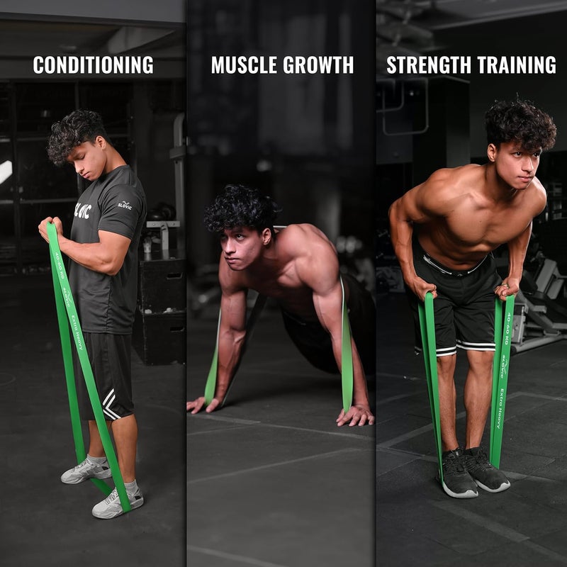 SLOVIC Resistance Band for Workout [40-60 KG] | Resistance Band Set for Excercise & Stretching | Gym Equipment for Home Workout | Natural and Unbreakable Rubber | Ideal for Men & Women - Image 2