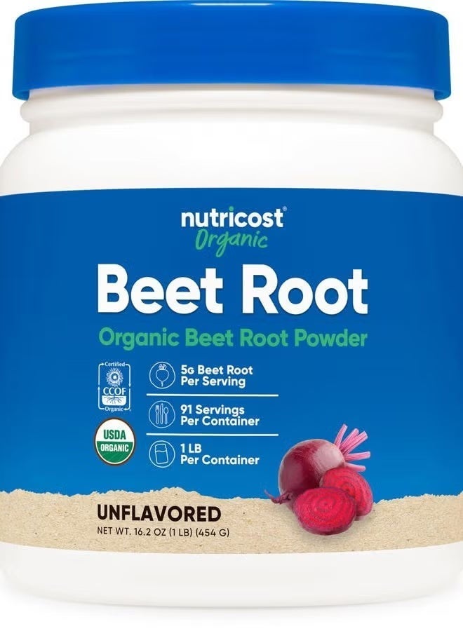 Nutricost, Organic Beet Root Powder, Unflavored, 16 oz (454 g) - Image 1