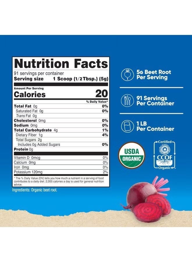 Nutricost, Organic Beet Root Powder, Unflavored, 16 oz (454 g) - Image 3