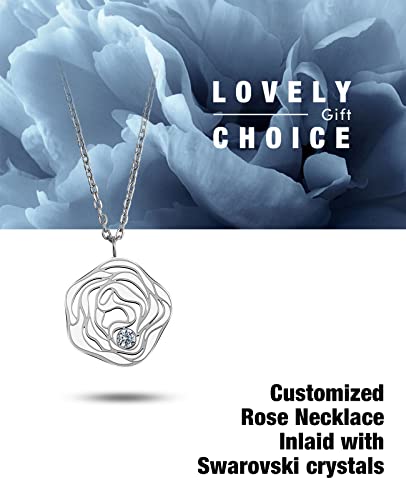 CIGA Design Watches for Women Denmark Rose Series Fashion Automatic Mechanical Skeleton Wrist Watch with Bonus Necklace Gifts (Leather Strap, Mechanical Movement) - Image 4