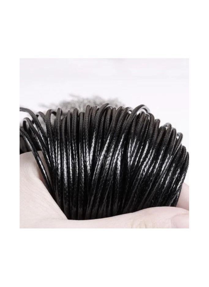Generic - 40-Pieces Black Braided Leather Cord Necklace Chain Rope,Leather Necklace Chain Rope with Lobster Claw Clasp,Diameter 2.0MM - Image 1