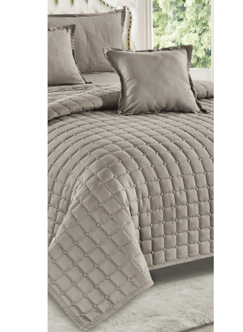 مون طقم لحاف نفرين مفرش سرير مضغوط مكون من 6 قطع  لحاف مقاس كينج 230x250سم - Image 2