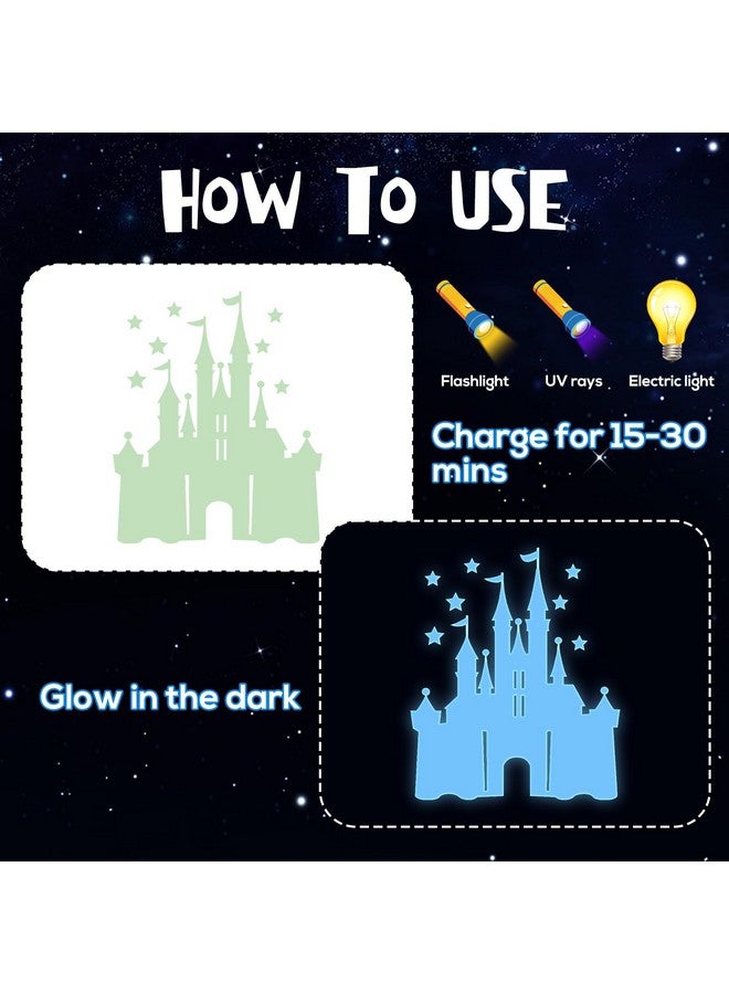Wxiben Glow in The Dark Stars for Ceiling - 3 Pcs Wall Decals Peel and Stick Removable Fairy Ranibow Butterfly Wall Stickers Kids Girls Room Decor Bedroom Nursery Living Room Wall Decor - Image 2