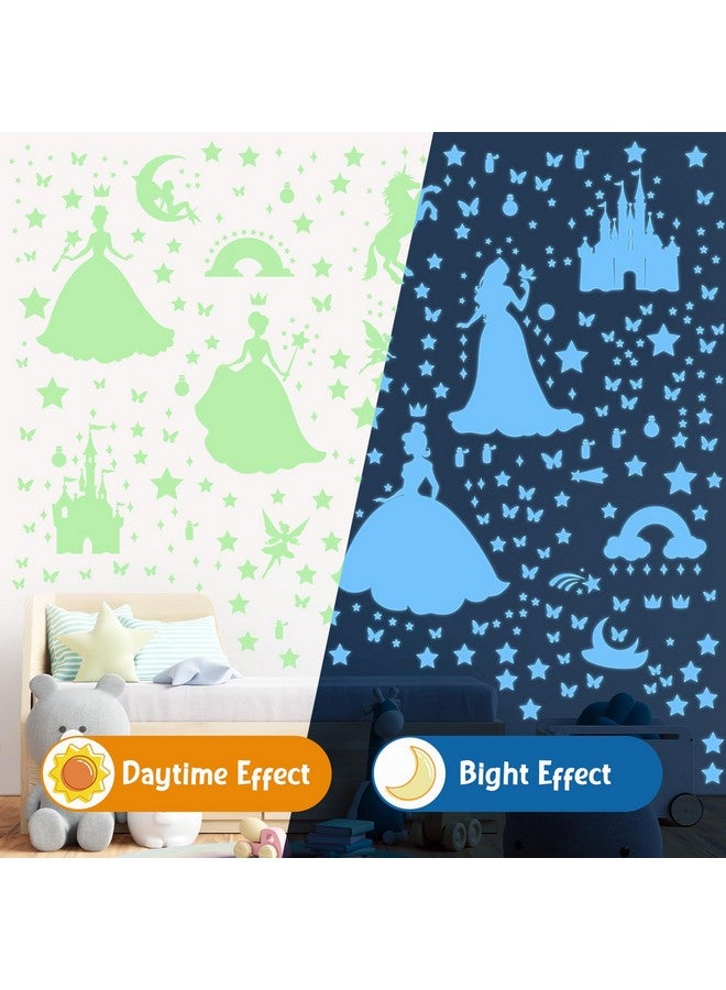 Wxiben Glow in The Dark Stars for Ceiling - 3 Pcs Wall Decals Peel and Stick Removable Fairy Ranibow Butterfly Wall Stickers Kids Girls Room Decor Bedroom Nursery Living Room Wall Decor - Image 4
