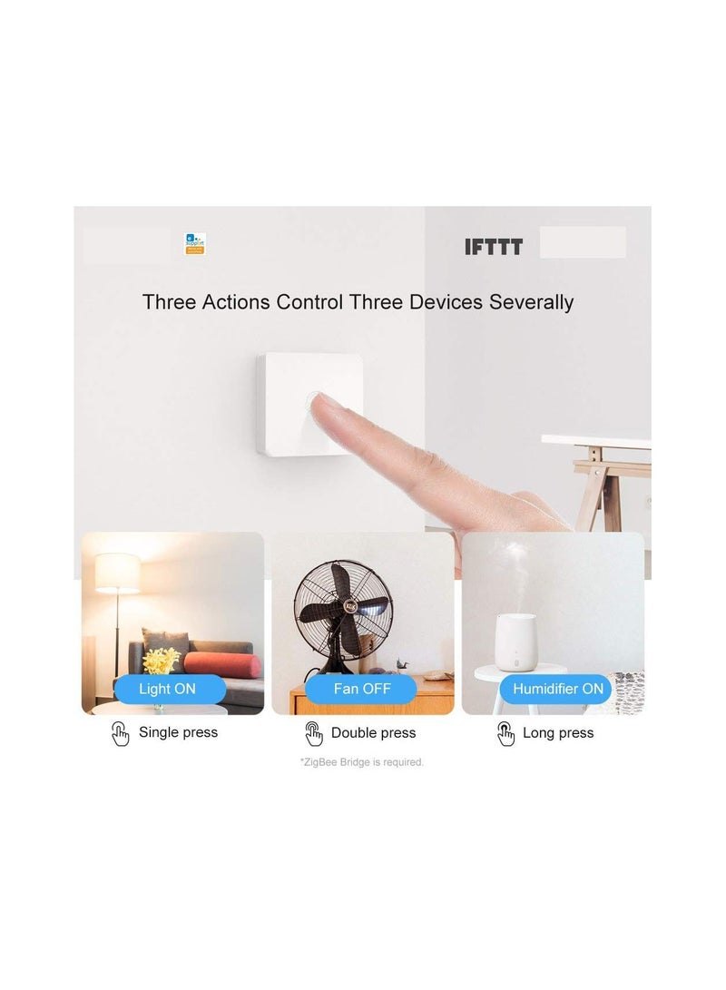 Y&D Zigbee Wireless Switch, Supports To Create Smart Scenes, Trigger the Connected Devices on Ewelink APP with Three Control Options, ZigBee Bridge Required(Battery Is Not Included)  - Image 2