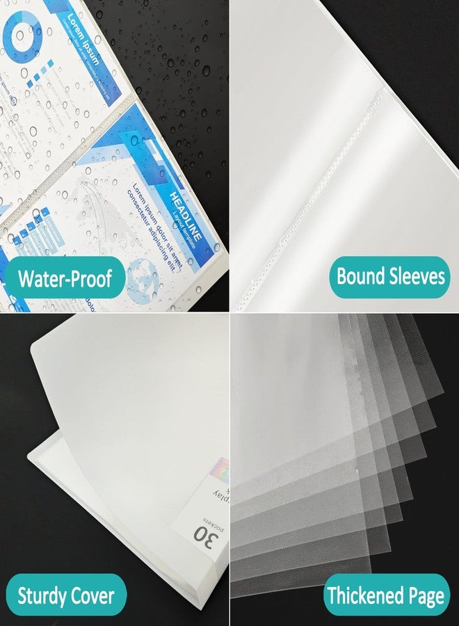 Beieverluck 5 Pack Binder with Plastic Sleeves Art Portfolio Folder with Clear Sheet Protectors, Display 60 Pages Book, Presentation Book for Artwork, Document Certificate Organizer - Image 4