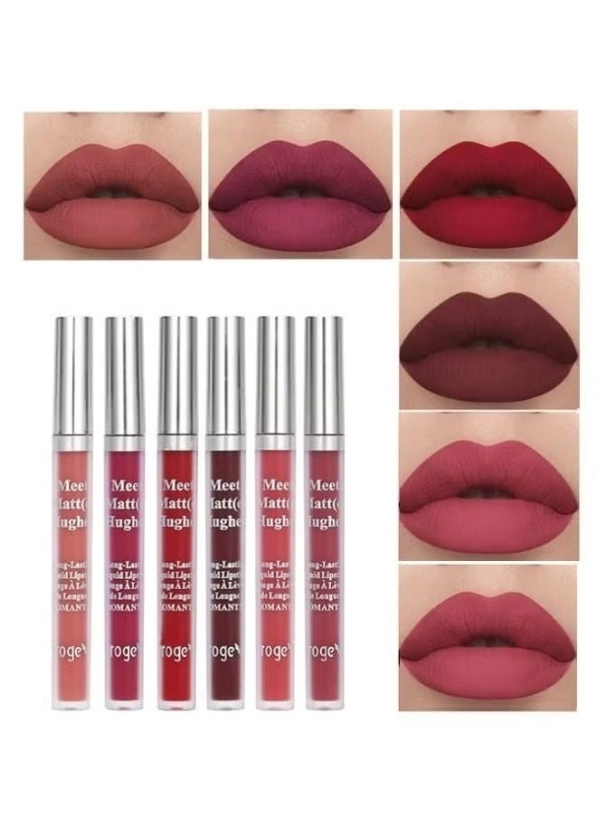 daroge 6-Piece Matte Liquid Lipstick Gift Set - Waterproof, Sweatproof, and Long-Lasting  - Image 1