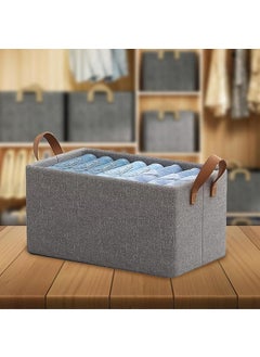 Tirth shop Tirth shop Foldable Wardrobe Organizer with Durable Handle Stuff Storage Box Closet Drawer Organizers for Clothes Toys Books Blanket etc pack of 1  - Image 1