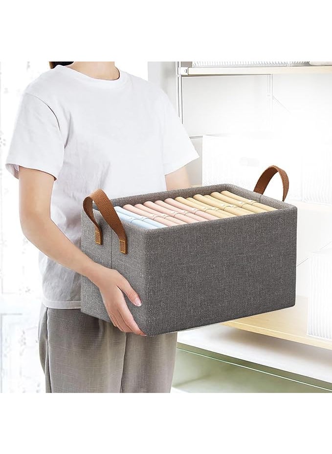 Tirth shop - Tirth shop Foldable Wardrobe Organizer with Durable Handle Stuff Storage Box Closet Drawer Organizers for Clothes Toys Books Blanket etc pack of 1 - Image 1