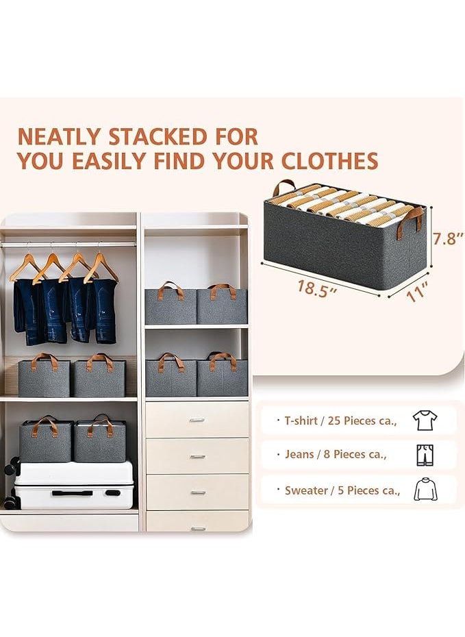 Tirth shop - Tirth shop Foldable Wardrobe Organizer with Durable Handle Stuff Storage Box Closet Drawer Organizers for Clothes Toys Books Blanket etc pack of 1 - Image 1