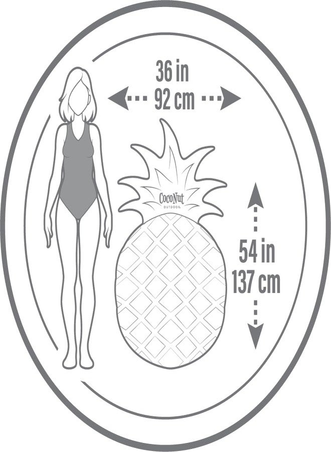 Coconut Float Coconut Outdoor Sweet Pink Pineapple Pool Float - Inflatable Raft - Durable Long Lasting 4.5 Foot Lounge Tube and Water Toy - Colorful Tropical Decoration for Parties, Luaus - Ages 8+ Years - Image 4