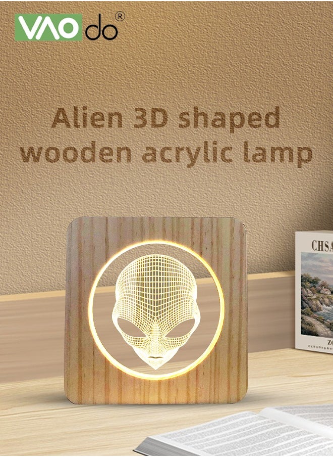 LED Night Light Alien Shape Laser Engraved Acrylic Plate Table Decoration Wooden Warm White Light Table Lamp Office Decorations - pzsku/Z39D9779BCB30CE3458FEZ/45/_/1733289924/f47007c7-bf01-477b-a59c-8c3482e14deb