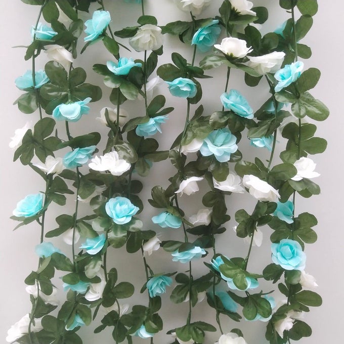 FAKE FLOWER GARLAND 10PCS 82 FT ARTIFICIAL ROSE VINE FLOWER PLANTS HANGING ROSE IVY FOR HOME HOTEL OFFICE WEDDING PARTY GARDEN CRAFT ART DCOR