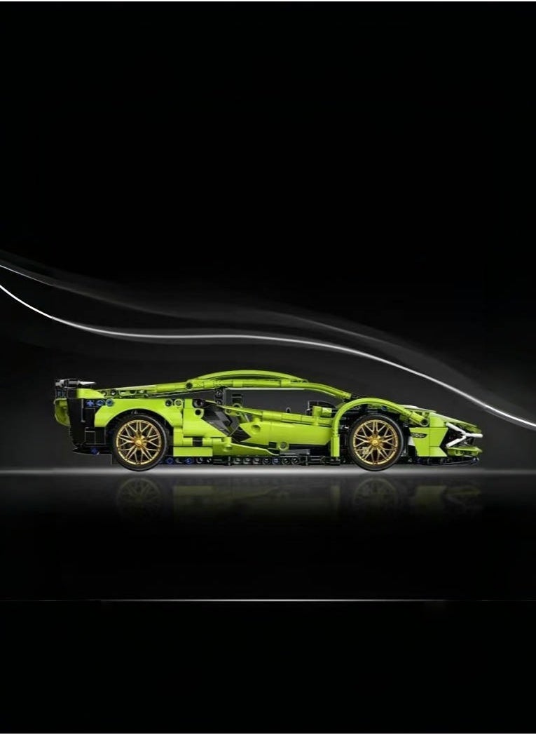 Building block 1:14 hypercar remote-controlled supercar racing car children's puzzle assembly toy gift  - Image 4
