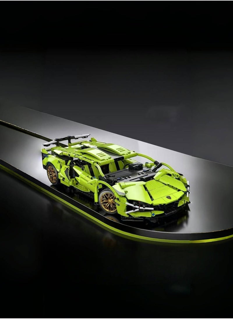 Building block 1:14 hypercar remote-controlled supercar racing car children's puzzle assembly toy gift  - Image 3