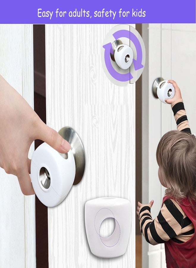 Sunenlyst Child Proof Door Knob Covers, 4Pack Door Knob Safety Cover for Kids, Door Locks for Kids Safety, Toddler Door Knob Cover - Image 4