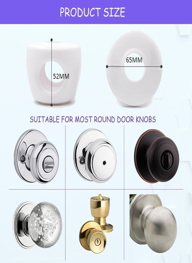 Sunenlyst Child Proof Door Knob Covers, 4Pack Door Knob Safety Cover for Kids, Door Locks for Kids Safety, Toddler Door Knob Cover - Image 3