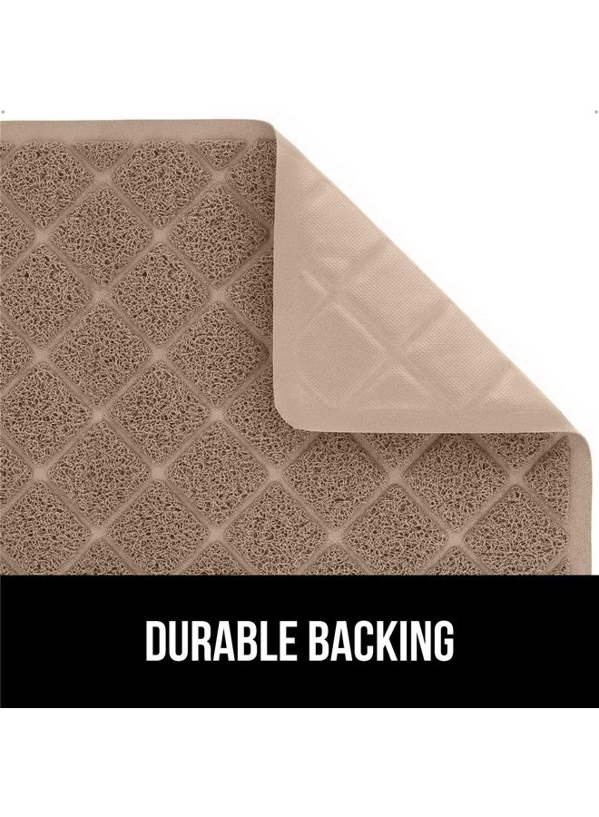 غوريلا جريب بساط صندوق فضلات القطط من غوريلا جريب، 35×23، بساط مقاوم للماء لصيد فضلات القطط، بظهر محكم، سهل التنظيف، يقلل النفايات وينظف الأرضيات، مستلزمات القطط الصغيرة للقطط المنزلية، ناعم على الأقدام، لون بيج - Image 3