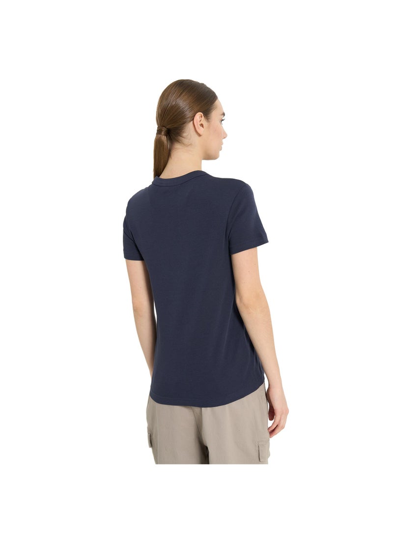 Outventure Womens Cotton Travel Navy Blue T-Shirt – Soft & Breathable, Slim Fit, Lightweight & Comfortable for Walking, Hiking & Casual Wear - Image 3