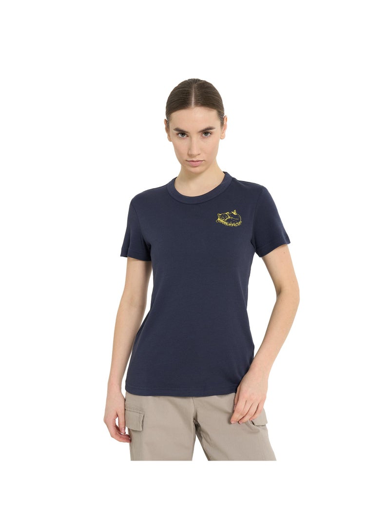 Outventure Womens Cotton Travel Navy Blue T-Shirt – Soft & Breathable, Slim Fit, Lightweight & Comfortable for Walking, Hiking & Casual Wear - Image 2