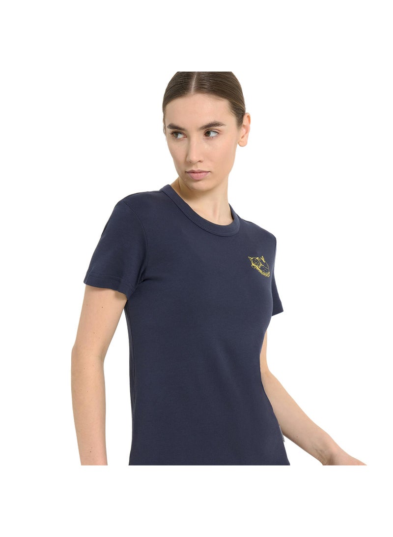 Outventure Womens Cotton Travel Navy Blue T-Shirt – Soft & Breathable, Slim Fit, Lightweight & Comfortable for Walking, Hiking & Casual Wear - Image 1