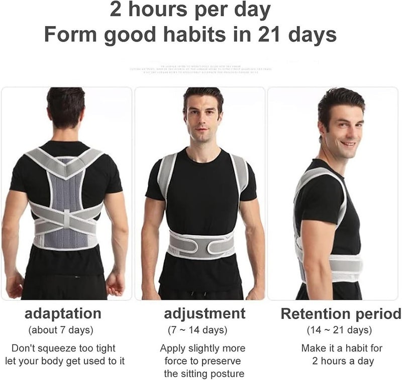 Breathable Posture Corrector for Men and Women Full Back Brace Humpback Girdle Spine Lumbar Support Belt Therapy Corset Shoulder Neck Clavicle Waist Pain Relief - Image 3