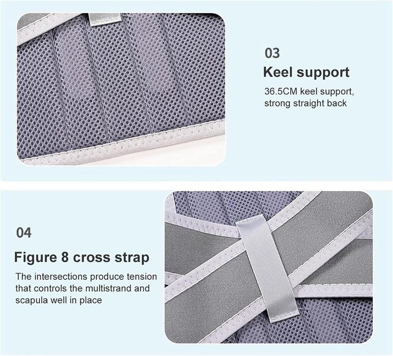 Breathable Posture Corrector for Men and Women Full Back Brace Humpback Girdle Spine Lumbar Support Belt Therapy Corset Shoulder Neck Clavicle Waist Pain Relief - Image 5