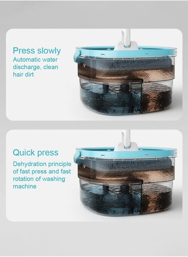 LOOPITYS - Floor Mop, Sewage Mops, Floor Dust Flat Mop, Mop and Bucket Set, Sewage Separation Mop, Mop Bucket Set, Rotating Mop Bucket, Mop Wringer Set, Mop Drying Machine for Floor Cleaning - Image 1