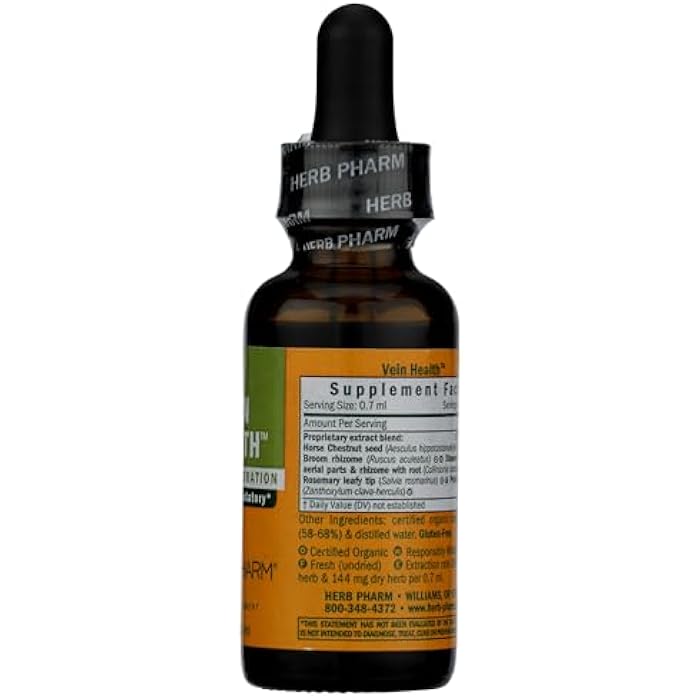 Herb Pharm Vein Health Liquid Herbal Formula for Cardiovascular and Circulatory System Support, 1 Fl Oz - Image 5