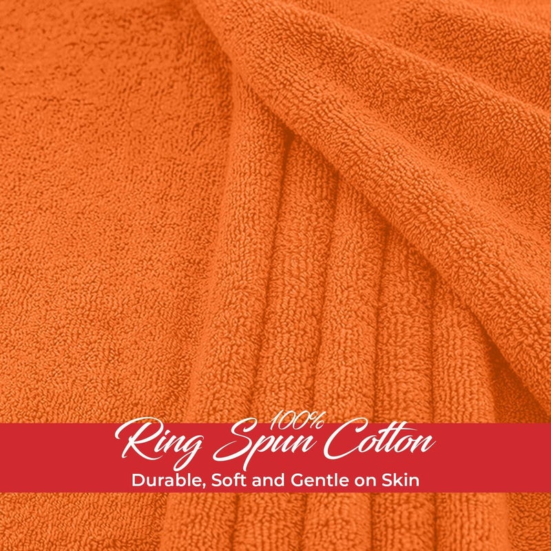 Riverside Pack of 1 Jumbo Bath Sheet 40 x 80 Inches - Extra Large Bath Towel, Super Soft & Highly Absorbent, 100% Cotton Quick Dry, Perfect to Wrap Yourself in - Orange - Image 5