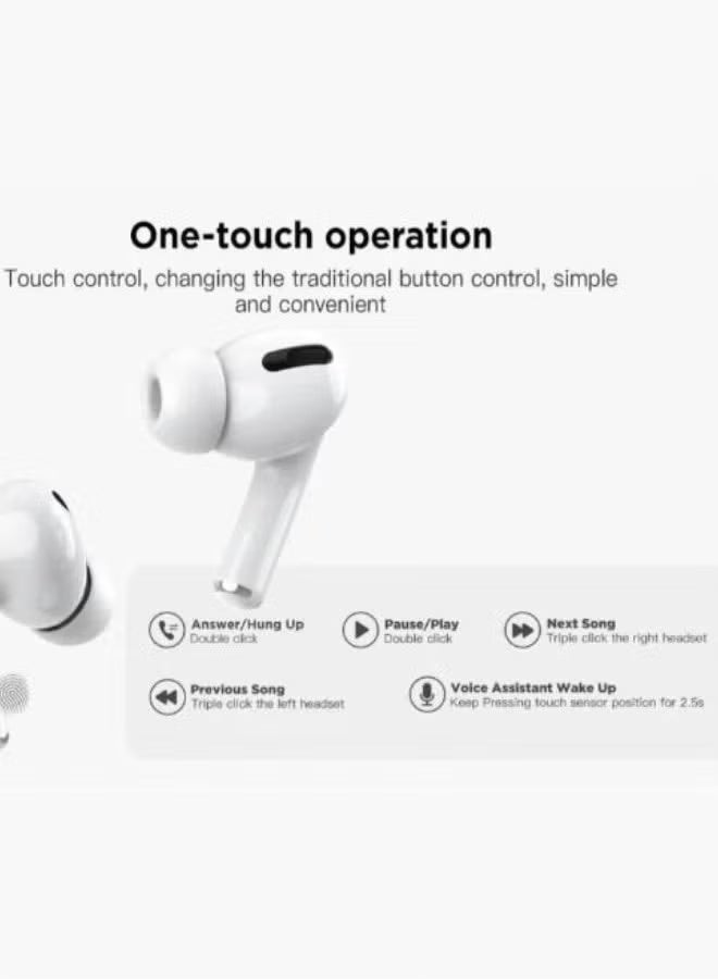 موديو سماعة بلوتوث لاسلكية فاخرة D3 || سماعات أذن ستيريو لاسلكية حقيقية (TWS) مزودة بتقنية بلوتوث 5.3، وتحكم باللمس، وحافظة شحن، وعزل للضوضاء، ومكالمات نقية للغاية - سماعات رأس احترافية خفيفة الوزن متوافقة مع أجهزة Android وiOS - Image 3