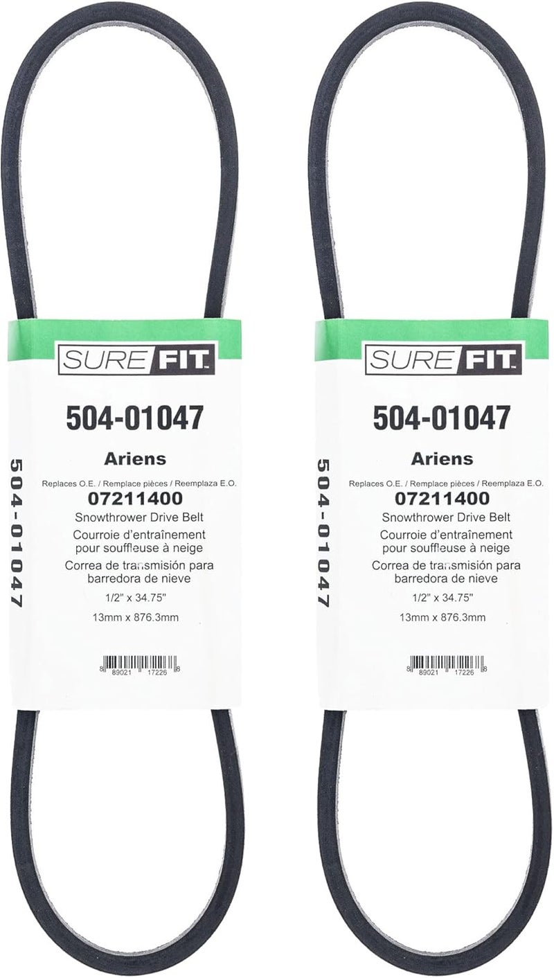 Surefit SureFit Drive Belts Replacement for Ariens 07211400 ST270 ST350 ST504 ST520 ST624 20 24 Snow Blowers 2 Pack  - Image 1