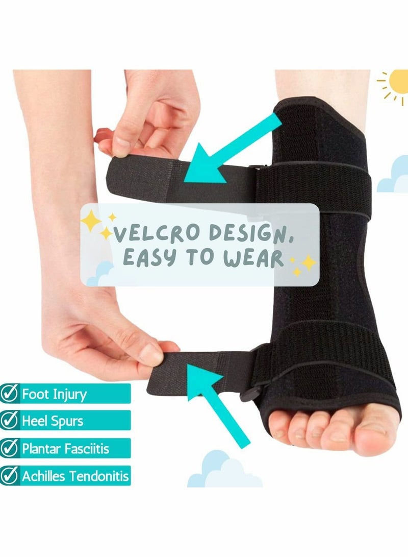 Excefore Plantar Fasciitis Night Splint, Universal Foot Drop Orthotic Brace Support Adjustable Breathable Plantar Fasciitis Relief Splints - Image 4