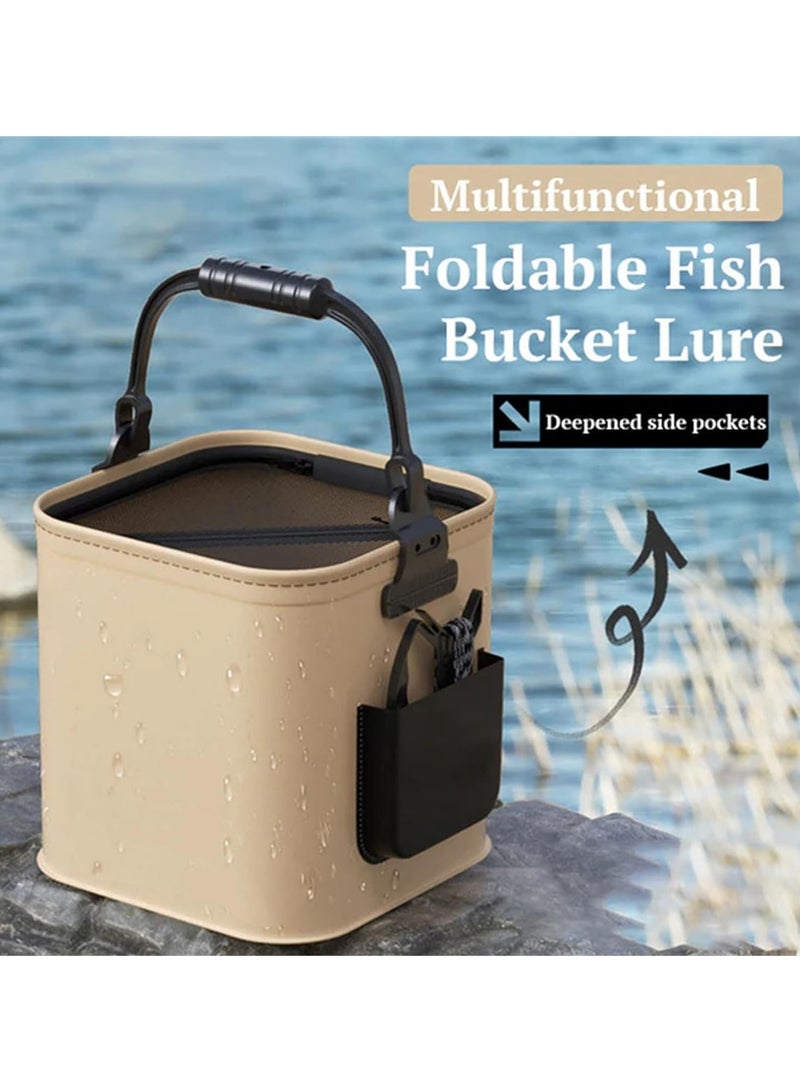 8L Multifunctional Foldable Fish Bucket with Handle, Ideal for Fishing, Camping, Gardening, and Outdoor Activities - Image 2