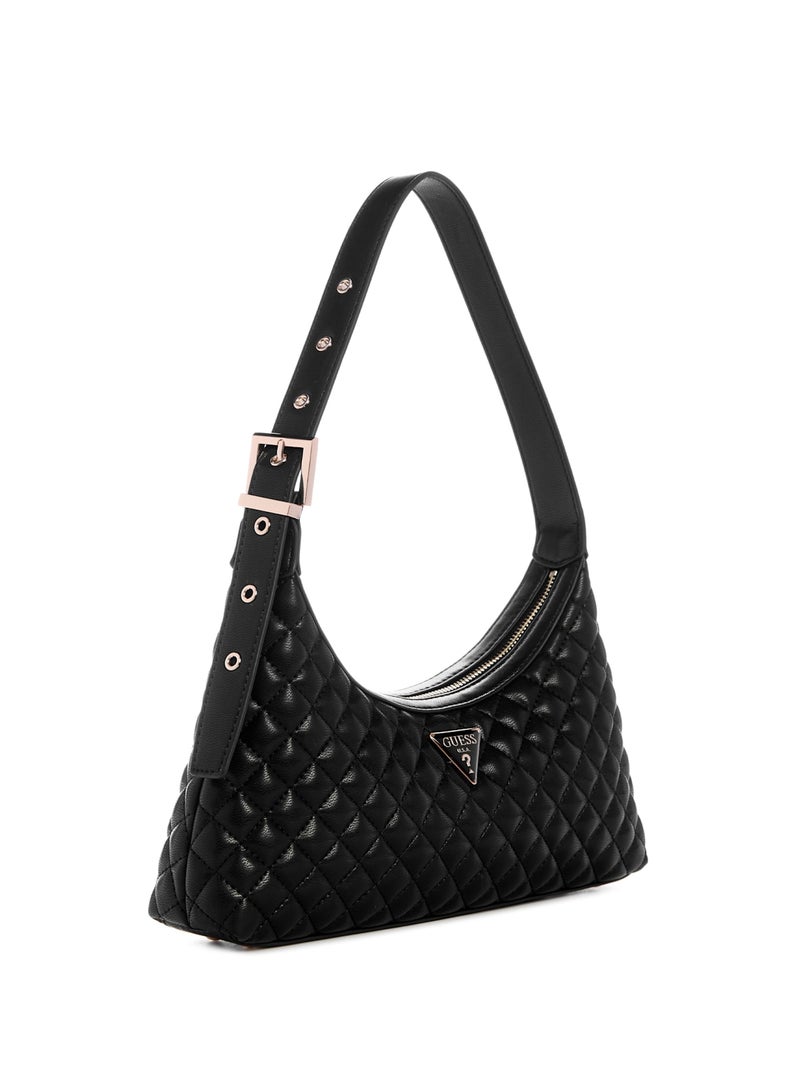 GUESS Women's Eco Rianee Quilted Shoulder Bag Black - Image 2
