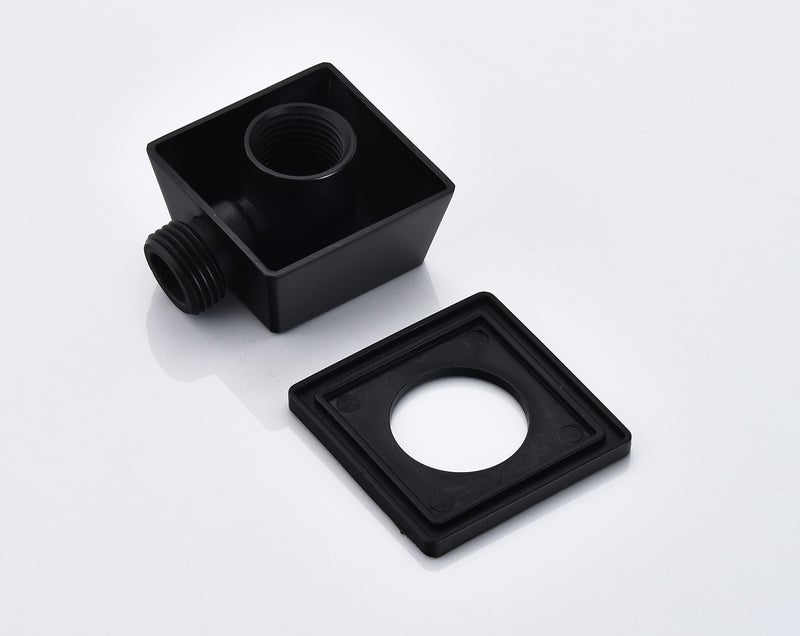 Tearel Square Wall Elbow for Hand Held Shower, Matte Black - Image 4