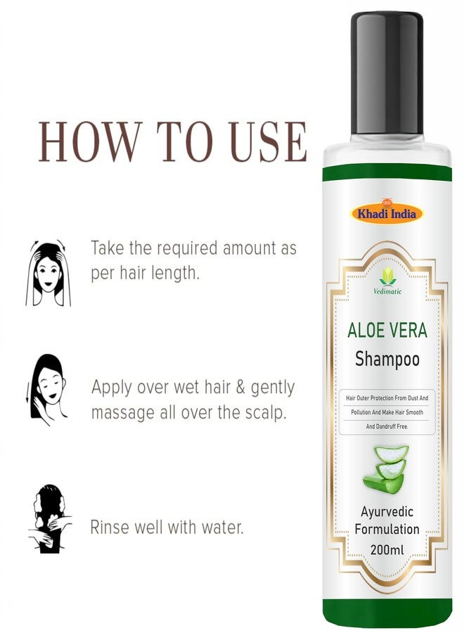 Vedimatic Khadi Herbal Aloevera Hair Cleanser/Shampoo (400ml. Pack Of 2, Aloe Vera) - Image 3