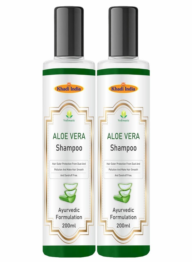 Vedimatic Khadi Herbal Aloevera Hair Cleanser/Shampoo (400ml. Pack Of 2, Aloe Vera) - Image 1