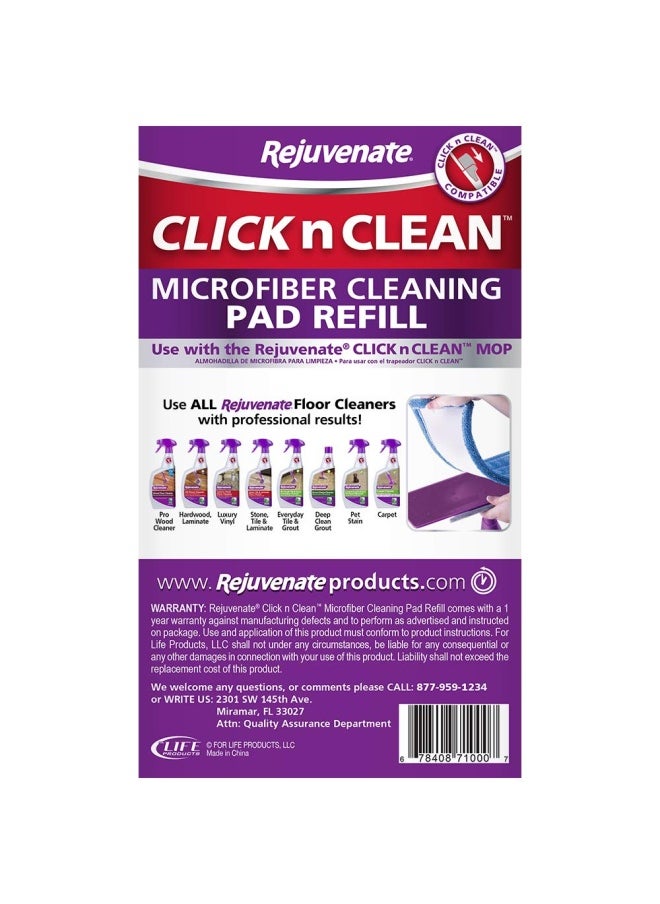 Rejuvenate - Click N Clean Microfiber Mop Cleaning Pad Refill - Image 1