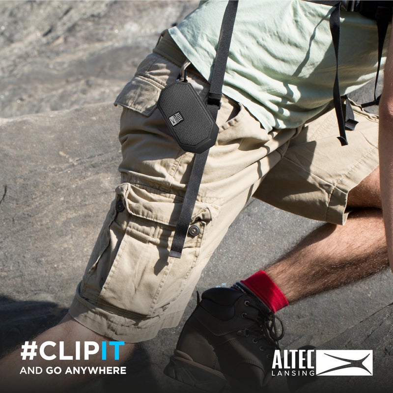 Altec Lansing Mini H2O - Waterproof Bluetooth Speaker, IP67 Certified & Floats in Water, Compact & Portable Speaker for Hiking, Camping, Pool, and Beach,Black - Image 3