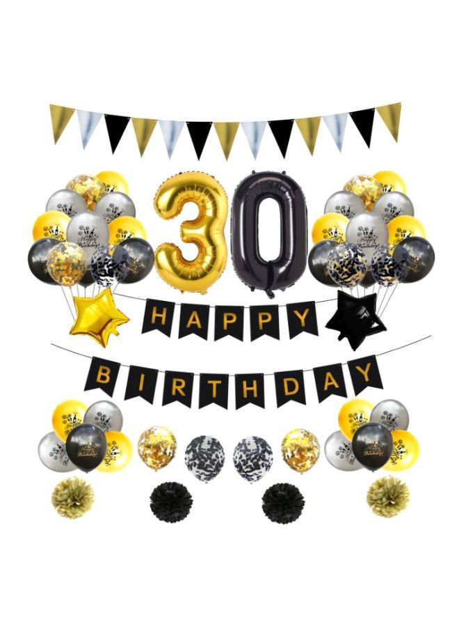 Loquat 45-Piece 30th Birthday Celebration Party Balloon Set - Image 1