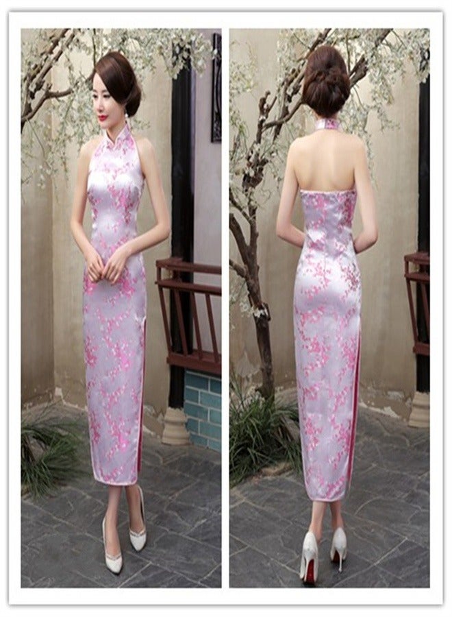 Loquat Plum Blossom Sleeveless Dress Pink  - Image 3