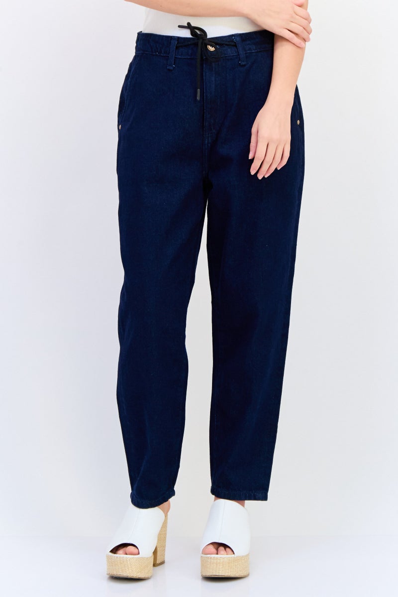 ONLY Women Skinny Fit Solid Stretchable Jeans, Dark Blue  - Image 1