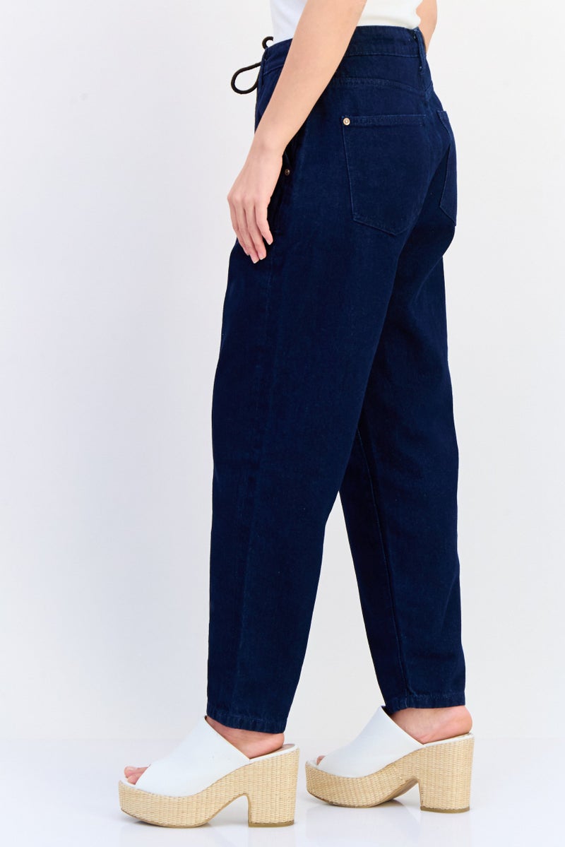 ONLY Women Skinny Fit Solid Stretchable Jeans, Dark Blue  - Image 3